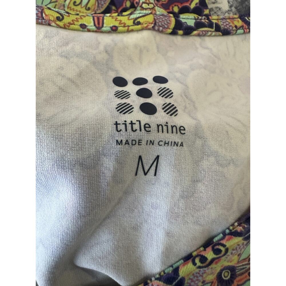 Title Nine Diamalete Shirt Dress Medium Printed V Neck Geometric Golf Summer - Picture 9 of 14